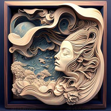 3D model cosmic energy by Kelly McKernan (STL)